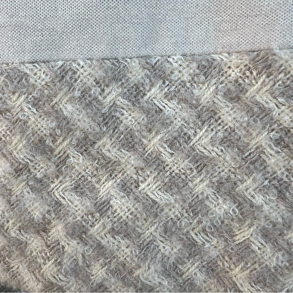Vintage Lilli Ann Knit Boucle Trim Coat Cream Tan Basketweave Pattern 60s GUC - Picture 10 of 16